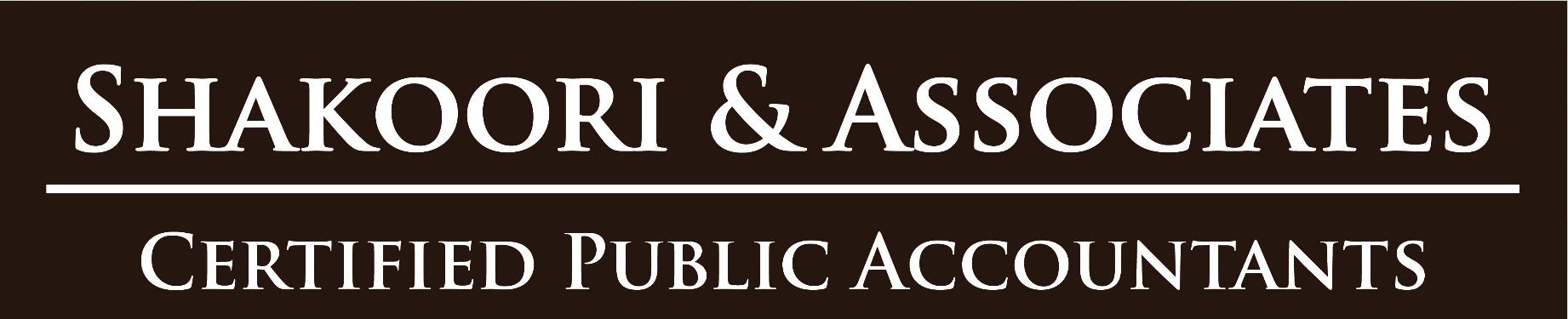 Shakoori & Associates Certified Public Accountants office sign